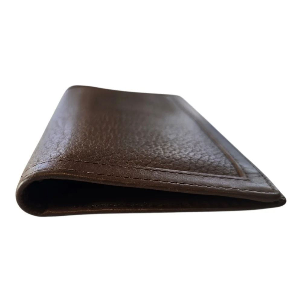Dooney & Bourke Brown Pebbled Leather Bifold Unisex Vintage Wallet